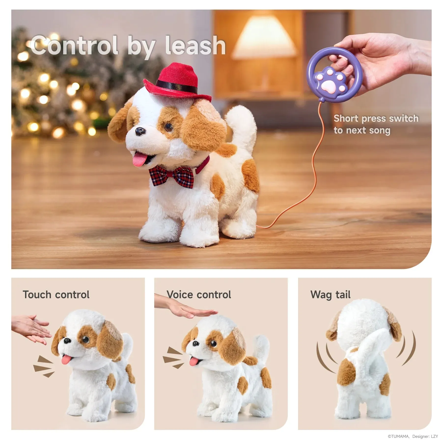 Plush Barking Dog Toy for Kids DIY and Interaction