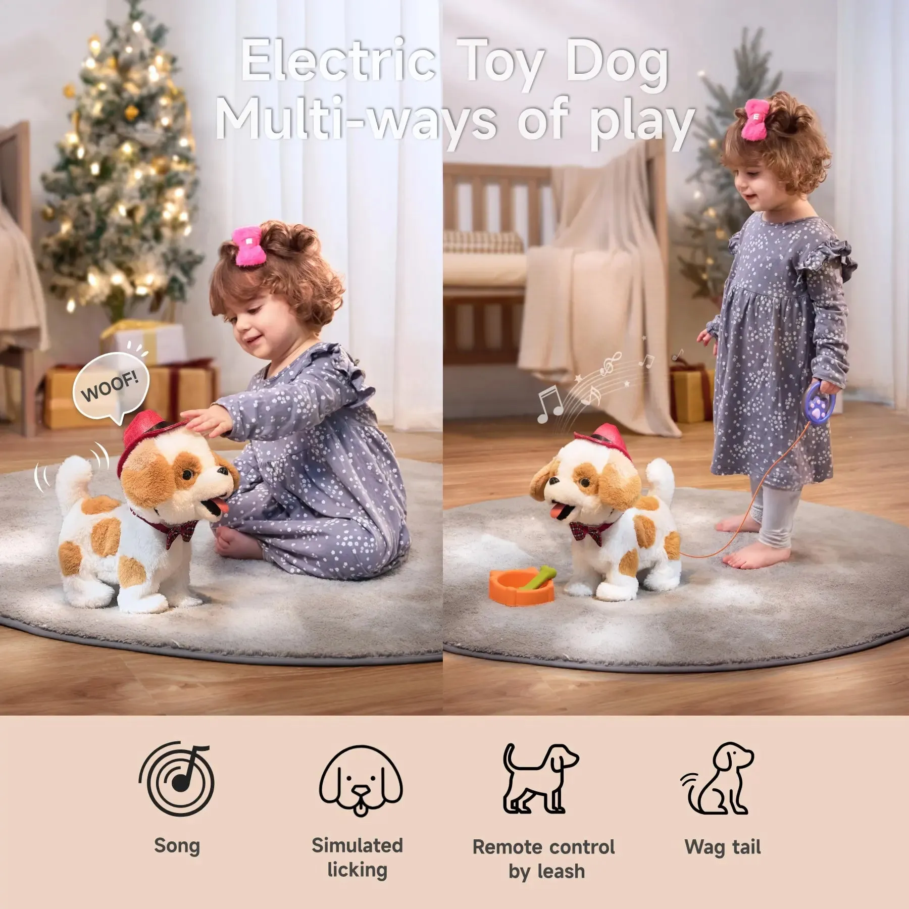 Plush Barking Dog Toy for Kids DIY and Interaction