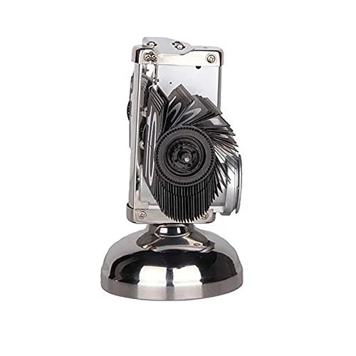 QGT Clocks Balance Shaped Metal Auto Flip Down Clock Desktop Decorative Clock with Single Holder