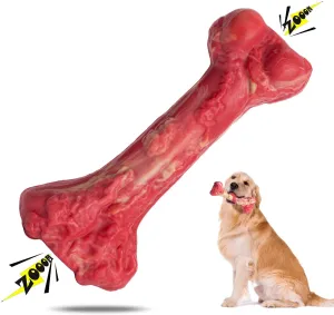 QUMY Dog Chew Toys Squeaky Bone