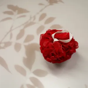 Red Mesh Bath Pouf - 45 Grams