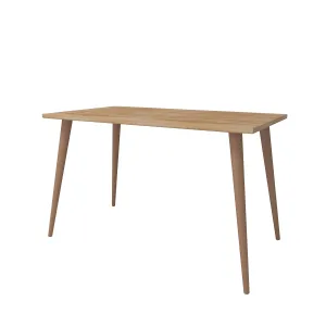 Solid Pine Wood Handmade Computer Desk with Beechwood Legs Ilana