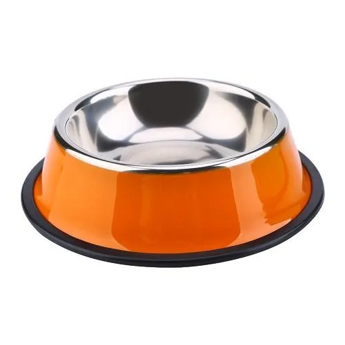 Stainless Steel Base Feeder Bowls  with Anti-slip Rubber for Dogs Cats and Pets