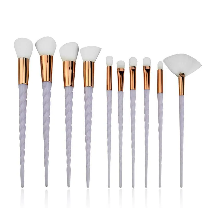 Unicorn Glitter Design Makeup Brushes Set