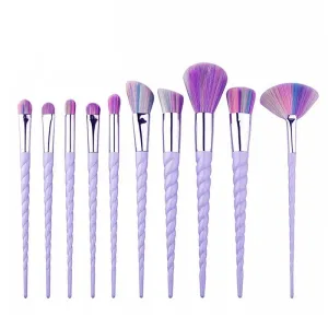 Unicorn Glitter Design Makeup Brushes Set