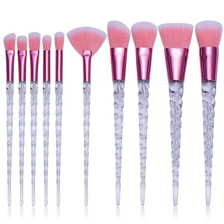 Unicorn Glitter Design Makeup Brushes Set