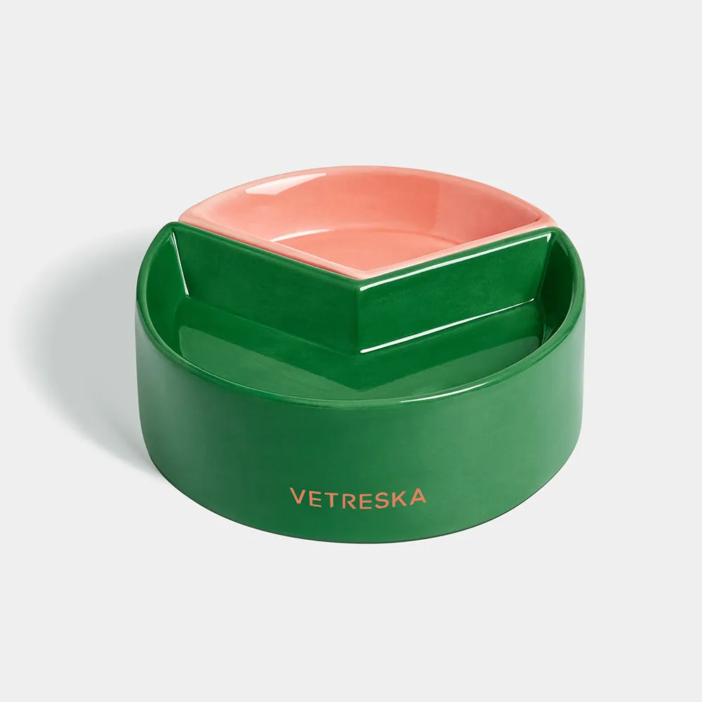 VETRESKA Like A Watermelon Ceramic Bowl For Cats & Dogs