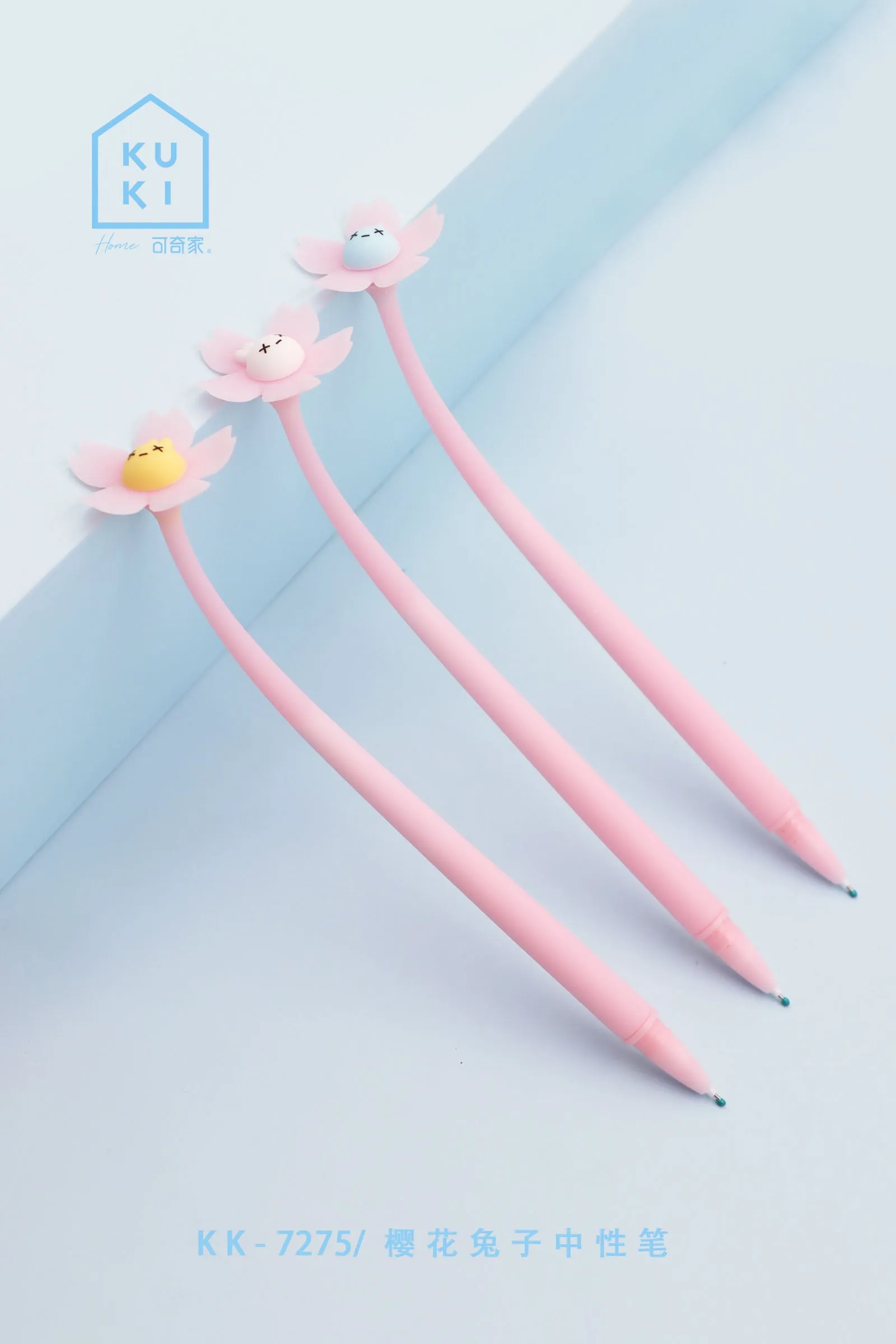 X 22419 SAKURA RABBIT FLOWER WIGGLE GEL PEN-DISCONTINUED