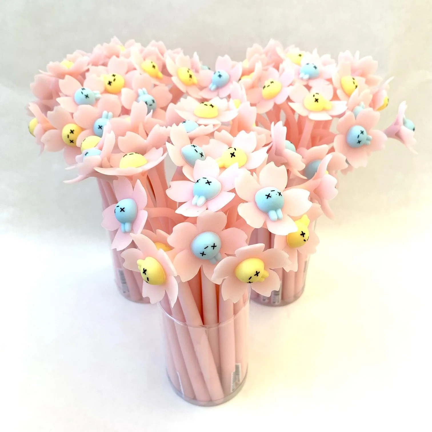 X 22419 SAKURA RABBIT FLOWER WIGGLE GEL PEN-DISCONTINUED