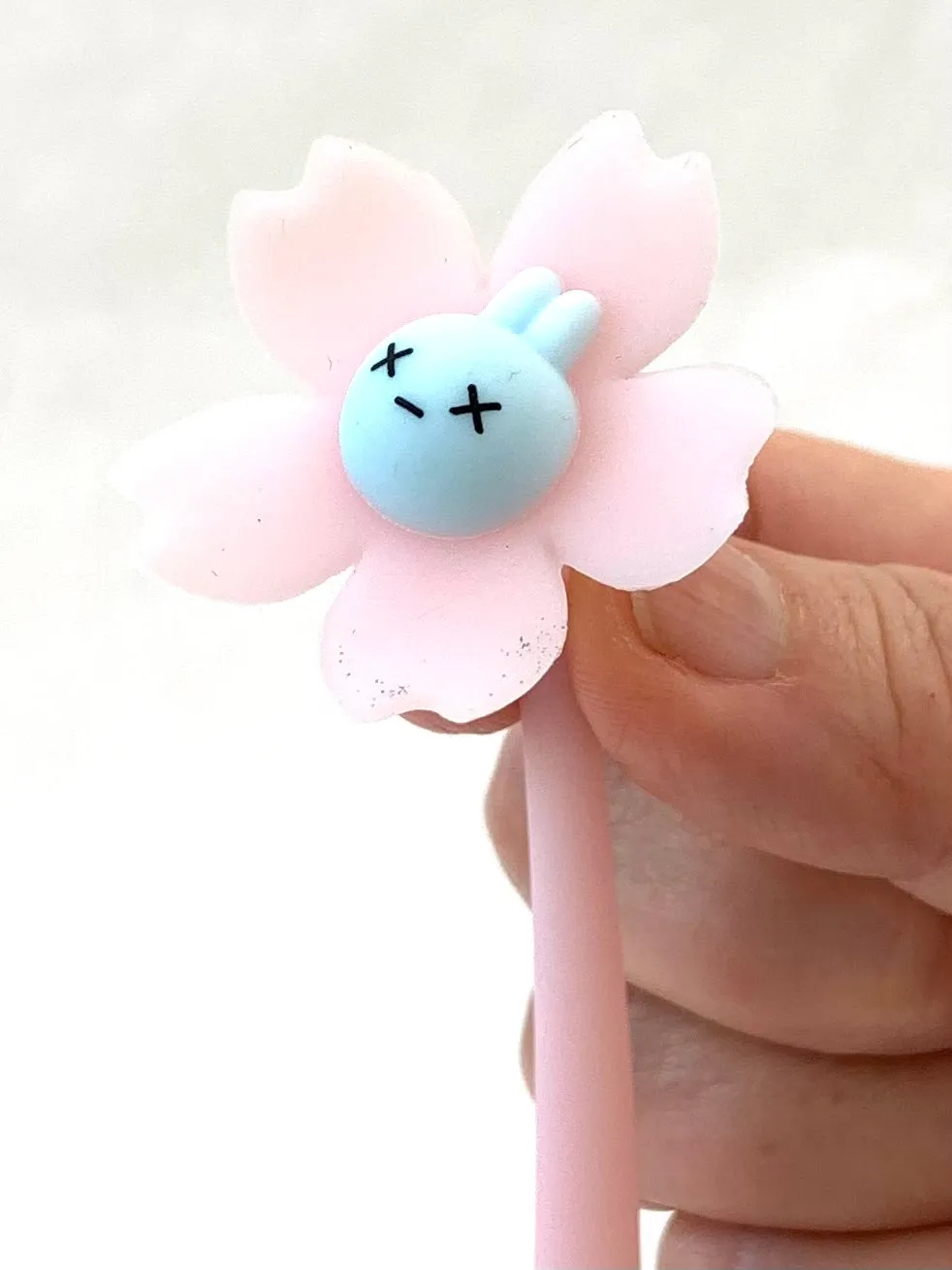 X 22419 SAKURA RABBIT FLOWER WIGGLE GEL PEN-DISCONTINUED