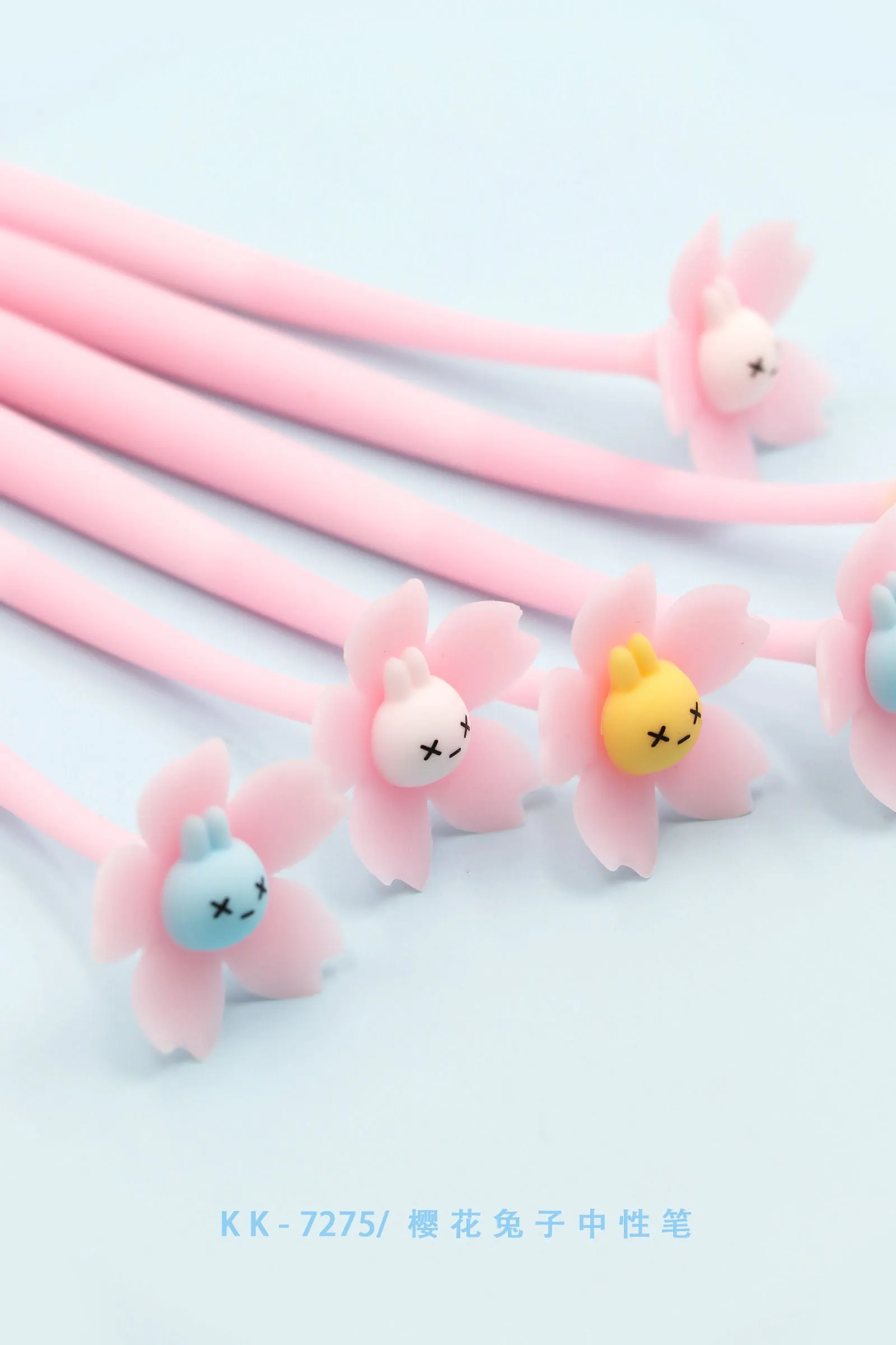 X 22419 SAKURA RABBIT FLOWER WIGGLE GEL PEN-DISCONTINUED