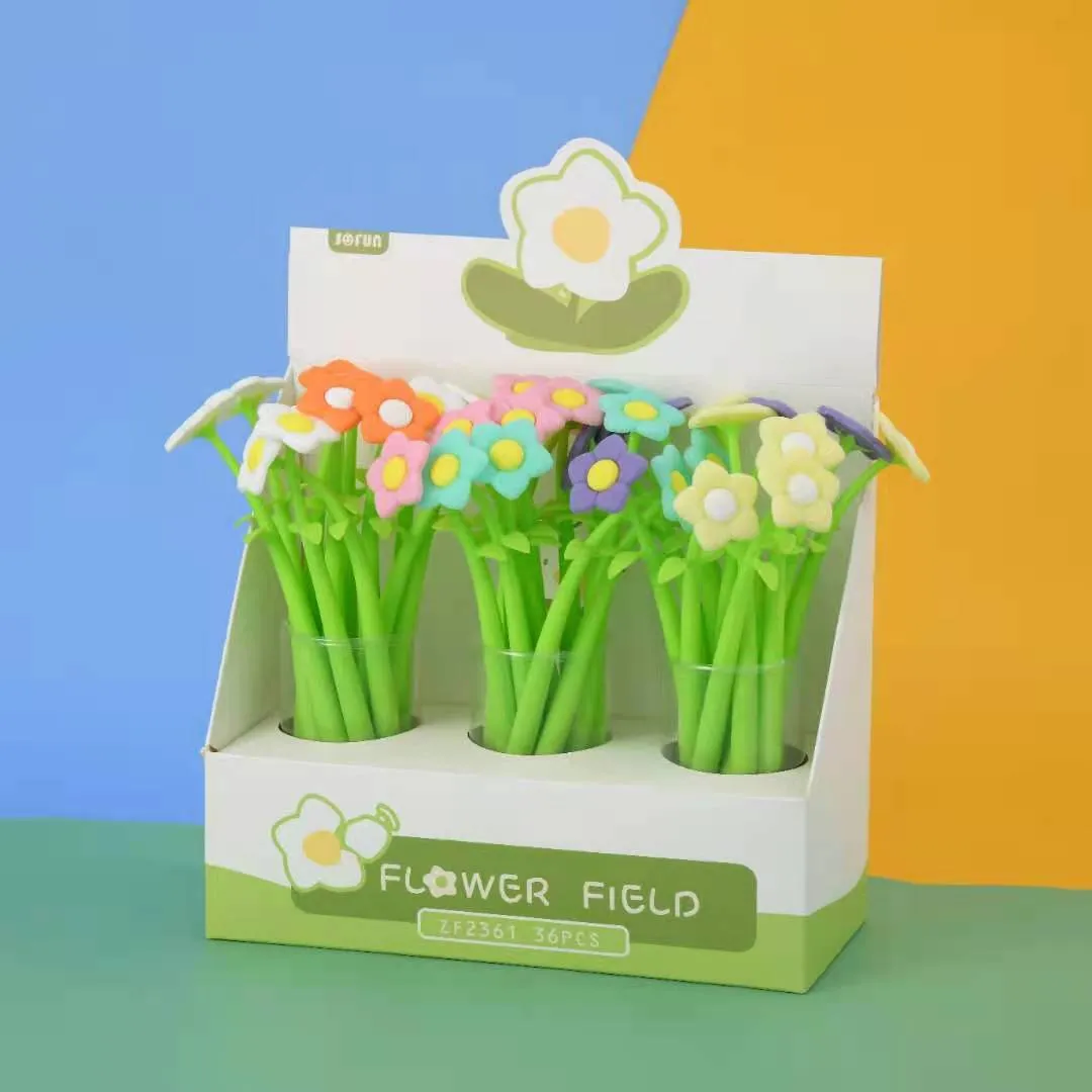 X 22432 FLOWER FIELD WIGGLE GEL PEN-DISCONTINUED