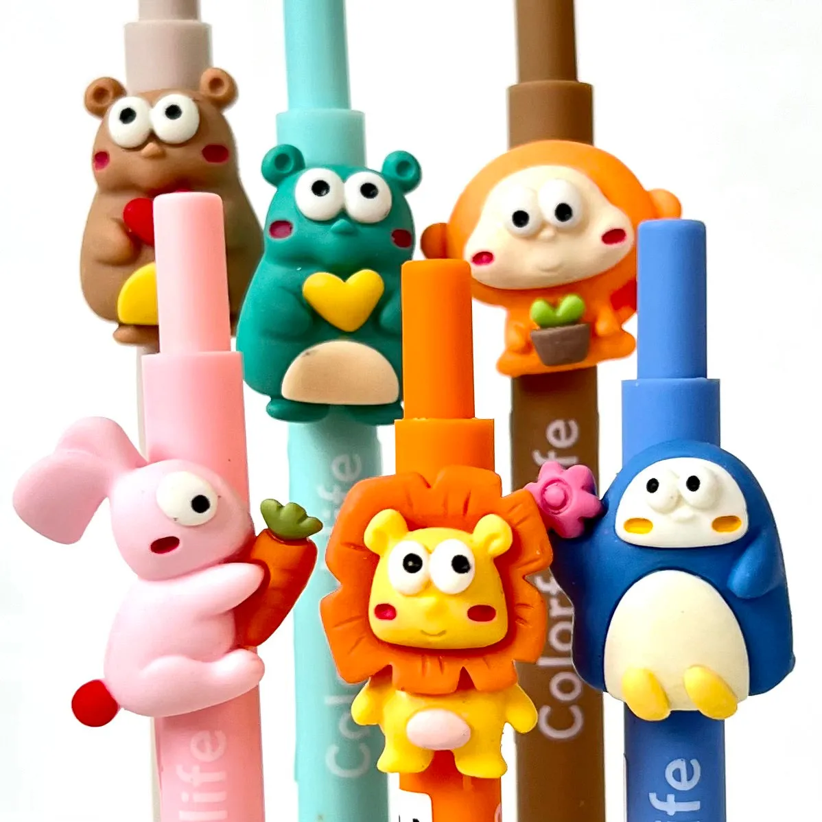 X 22519 COLORFUL ANIMAL LIFE RETRACTABLE GEL PEN-DISCONTINUED