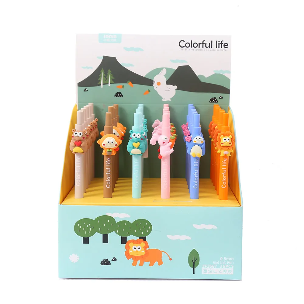 X 22519 COLORFUL ANIMAL LIFE RETRACTABLE GEL PEN-DISCONTINUED